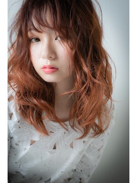 カバーヘア ブリス 戸田公園西口店(COVER HAIR bliss) ベビーピンクブラウン波巻きソバージュv戸田公園10代20代30代