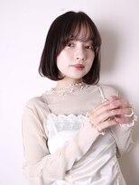ヨファ ヘアー(YOFA hair)&nbsp;似合わせカット美髪切りっぱなしボブピンクブラウン0403