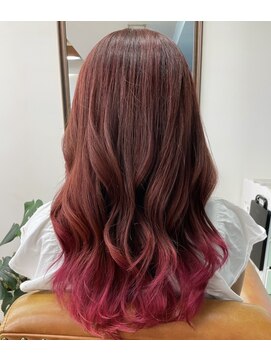 シャルティア(SHALLTIA) 暖色グラデーション【山口市美容室】【山口市ハイトーンカラー】