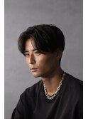 大人男髪ナチュラルセンターパート