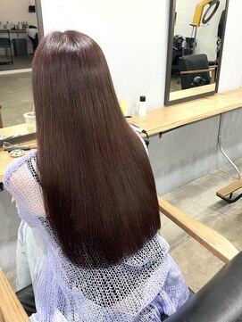 スリー(Three) 【Three萩原/大分/miya】艶感ストレート×ブラウンカラー
