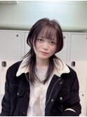 ラベンダーブラウン×ハッシュカット