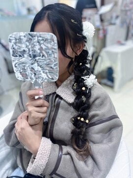 ヘイルジューシー(hail JUICY) サイド編み下ろし/熊本ヘアセット