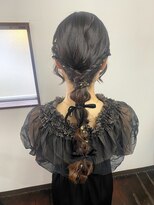 ヘアーガーデンジャム(HAIR GARDEN JAM nail+eyelash)&nbsp;編み下ろしアレンジ