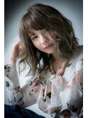 □くすみカラーオリーブブラウン小顔ミディアム415浦和30代40代