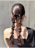 ヘアセット タイトツイン タイトヘア ツインポニー ローポニー