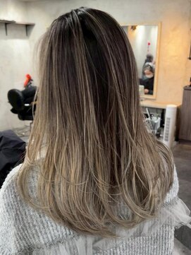 アポロ 横浜駅店(apollo) バレイヤージュ/シャドールーツ/ブリーチカラー/レイヤーカット