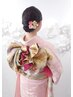 【名駅/着付け】ヘアセット+メイク+振袖 ￥24200※夜会巻など特殊技術は別料金