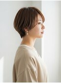 頭の形が綺麗に見えるショート川越/白髪ぼかし/白髪染め