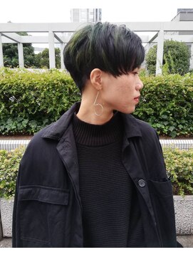 フロート 小阪店(float) マニッシュショート_毛先パーマ ことりベージュ