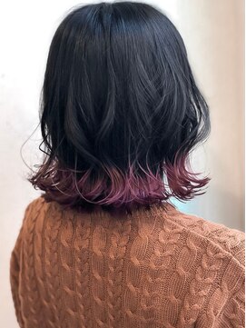 アレンヘアー 富士宮店(ALLEN hair) ピンク裾カラー_ヴェールウェーブブルージュ