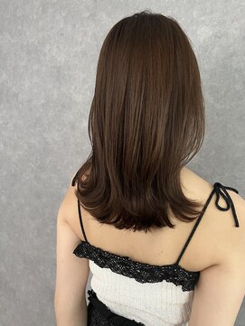 ビームズ ヘアー ブラン(Bee ms HAIR Blanc+) くびれ外はねレイヤーベージュカラーブリーチしない透明感カラー