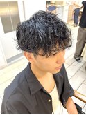 メンズパーマ 波巻きスパイラルパーマ マッシュ