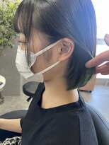 ジエクト カナウ(The Ect canow)&nbsp;ボブ裾カラー/グリーン/デザインカラー/ミントグリーン