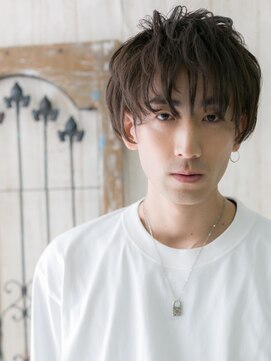 モッズヘアー メン 戸田公園店(mod's hair men) 透けバングで優し気◎グレーベージュウェットヘアb戸田公園