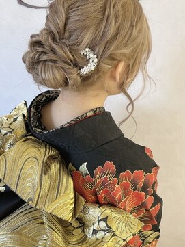 リンク(Link) ヘアセット/振袖ヘア/着物ヘア/ふわふわシニヨン/シニヨンヘア