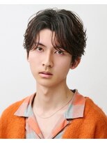 オーシャントーキョー 渋谷神南(OCEAN TOKYO)&nbsp;韓国ヘアカルマパーマカルマバングセンターパート黒髪ウルフ