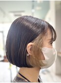 ミニボブ×インナーカラー