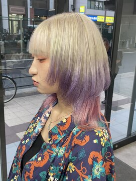 セレーネヘアーレイズ 梅田店(Selene hair Raise) white × pink × lavender