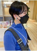 マッシュショート×ブルーブラック