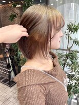ヘアーアンドメイク ビス(HAIR&MAKE bis)&nbsp;ルーツカラー/ツートーンカラー/ミルクティーベージュ【あさみ】