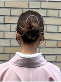 大阪　卒業袴　ミディアムショートでもカチモリスタイル