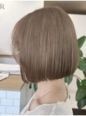 ダブルカラーショートボブインナーカラーハイライトケアブリーチ