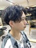 [男性限定] こだわる男性のデザインパーマ+似合わせかット+眉カット　￥13200