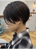 刈り上げ前下がりショートツーブロックメンズライクハンサム