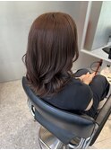 くびれヘア/アプリコットオレンジ/夏のヘアアレンジ/梅田