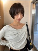 フェイスレイヤー顔まわりレイヤーショートミニボブ