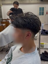 タメ(tame-) サーフカール/フェザーパーマ/ブルーブラック【都賀/メンズ】