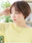 フレンチカジュアル小顔丸みショートボブh4川口20代30代40代