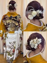 ヘアーメイク ツインズ(Hair Make TWINS)&nbsp;白花×編み込みの上品シニヨン