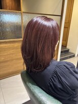 チップタップ 保谷店(tip top) ミディアムレイヤー×ピンクブラウン