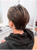 本厚木/毛流れマッシュニュアンスパーマウルフカットメンズヘア