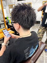 アムレヘアー(amule hair)&nbsp;【amule hair】黒髪ショート/束間/刈り上げ/スパイキーショート