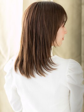 カバーヘア ブリス 上尾西口店(COVER HAIR bliss) ミルクベージュブリーチなしハッシュカットレイヤー30代40代X