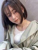 【PARK】カーキベージュ×ナチュラルフェザーボブ
