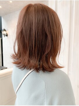 キャアリー(Caary) 福山市イルミナカラー人気caary大人かわいいピンク外ハネボブ