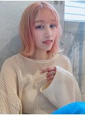 ナチュラルボブ×オレンジベージュ