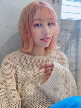 ルービック 奈良(Rubik's) ナチュラルボブ×オレンジベージュ