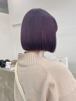 ノートエートル 西金沢(Nought etre)&nbsp;モーヴラベンダー/ミニボブハイトーンカラーツヤ髪スタイル
