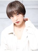 大人可愛い小顔美髪ツヤ髪シアーグレージュくびれショートA5
