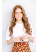 ツヤ髪×波巻きウェーブ