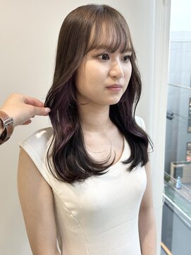 クイントネオリーブ 自由が丘正面口店(quint:neolive) 前髪/マチルダボブ/ピンクベージュ/インナーグレージュ/韓国風