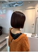 ミニボブ/チェリーレッド[表参道/ブリーチ/ハイライト]Mai