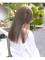 リムレスバイサンク 万代 新潟駅(LIMLESS by cinq)&nbsp;ミルクティーベージュダブルカラーグレージュカラーハイライト