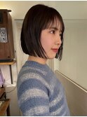 大人可愛い/切りっぱなしボブ/ショートボブ/エモージュ/20代30代