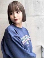 ジィルム(XELM)&nbsp;ワンブリーチ♪透明感グレージュ　タッセルボブ　【高崎】